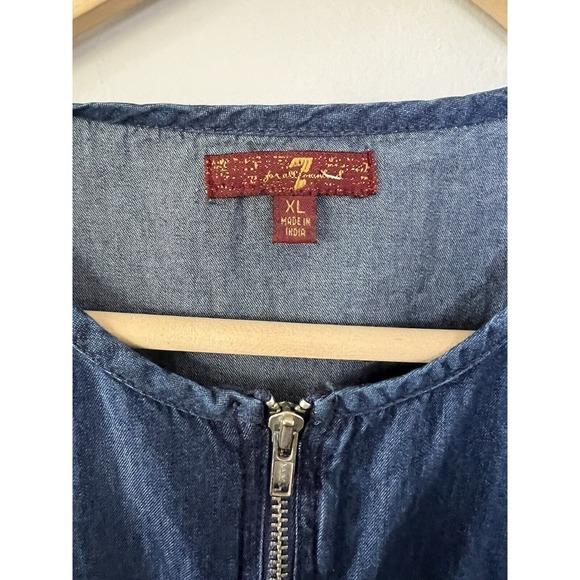 7 For All Mankind Chambray Romper Girls XL - Picture 3 of 4